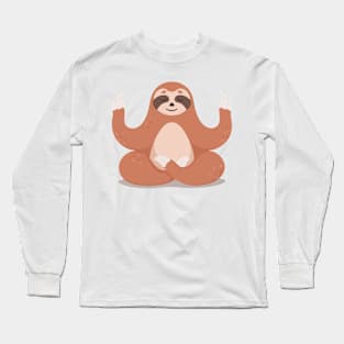 Cute Sloth Print Long Sleeve T-Shirt